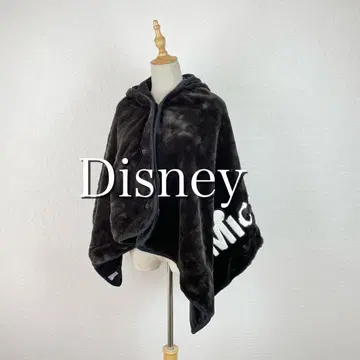 새상품급 Disney 담요 판초 블랙