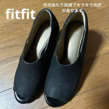 fitfit 펌프스 오픈토 컴포트 블랙 22.5cm