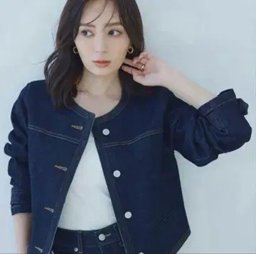 anuans 데님 자켓 와이드 레그 데님 셋업