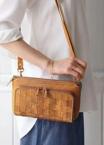 새상품급 쥬케로 휠라토 지갑 숄더백 메쉬 더블 지퍼