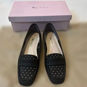 DIANA 로퍼/펌프스/블랙/스터드/22.5cm