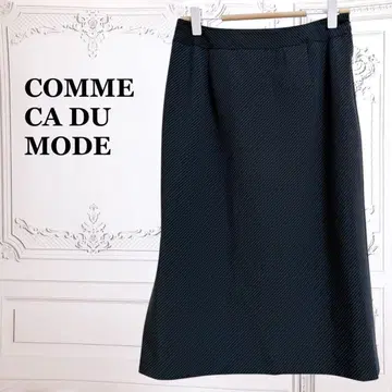 [ 꼼사데모드 ] 스커트 [ M ] 차콜 그레이 스트라이프 세미롱