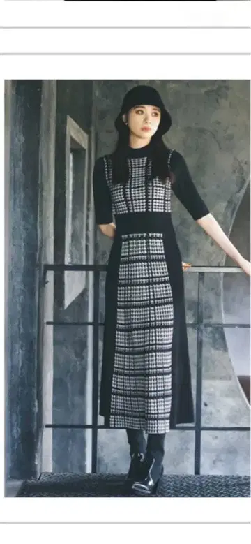 rienda 하운드투스 체크 패턴 원피스 미사용