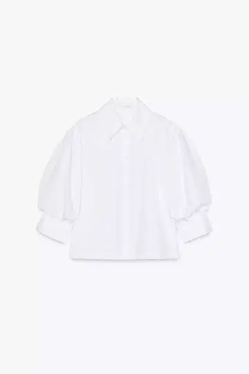 ZARA WOMAN COLLECTION 포플린 벌룬 슬리브 셔츠
