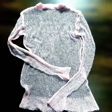 캔디 스트리퍼 후와후와 롱 니트