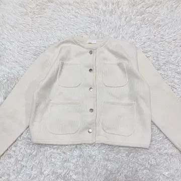 현행 Ballsey 코튼폴리에스테르 더블 페이스 4 포켓 가디건