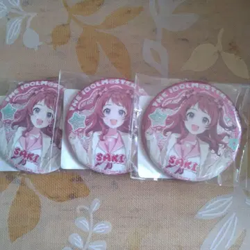 학원 아이돌 마스터 DMM 스크래치 하나미 사키 E상 캔뱃지 x 3