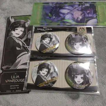 트위스테 AGF 카미오 재팬 금박 캔뱃지 기숙사 의류 클리어 카드 리리아