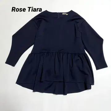 최근 모델 Rose Tiara 페플럼 네이비 38 튜닉