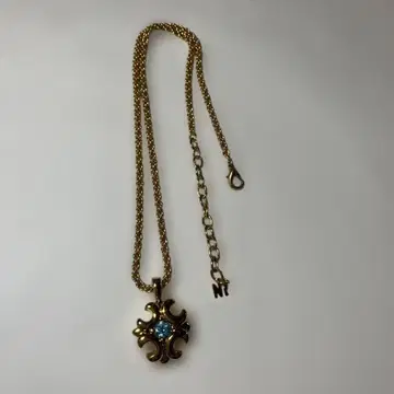 골드 크로스 모티브 목걸이