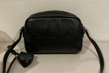 [ 새상품급 ] agnes b. 에네스베 숄더백 가죽 블랙