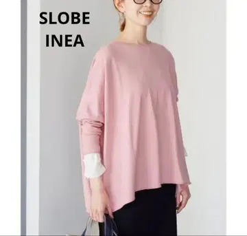 SLOBE INEA Vis/Pe 빅 핑크 풀오버 티셔츠