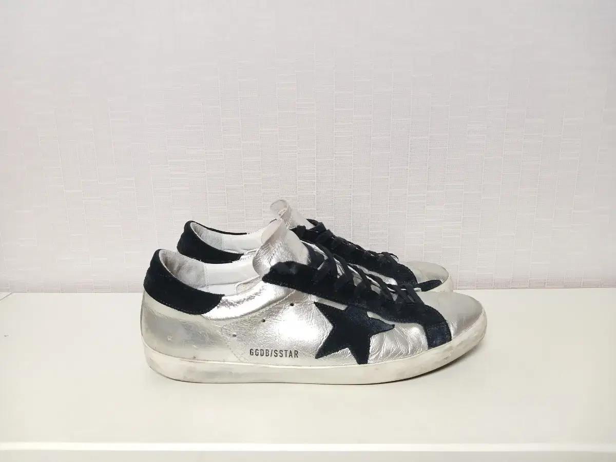 Golden Goose Silver Black Sneakers 42