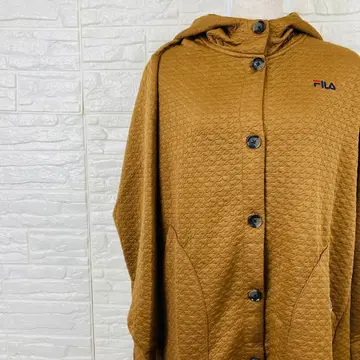 휠라 FILA 퀼트 후디드 자켓 카멜 L [ 10-19 ]