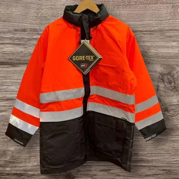 26T3 ASAHICHO GORE-TEX 방한 코트 L 형광 경비 의류