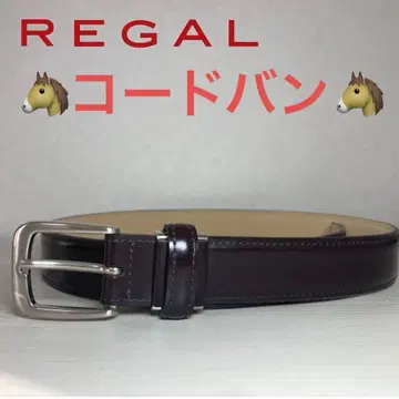 REGAL 남성용 벨트 코도반 다크 브라운