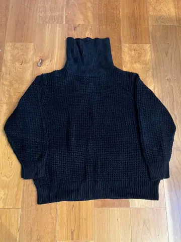 사토 타케루 abyts 와플 터틀 니트 블랙