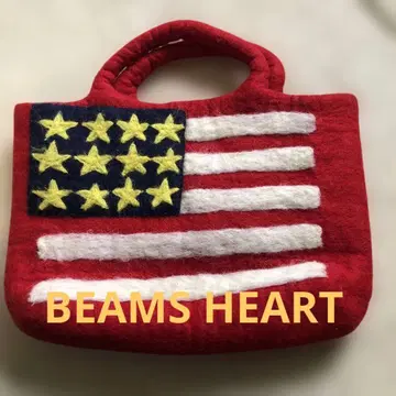 새상품급 빔즈 미국 국기 울 펠트 토트백