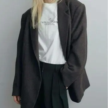 안느크 아우터 헤링본 울 자켓 테일러드 2025 가을/겨울