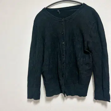 블랙 버튼 가디건 여성용 남성용