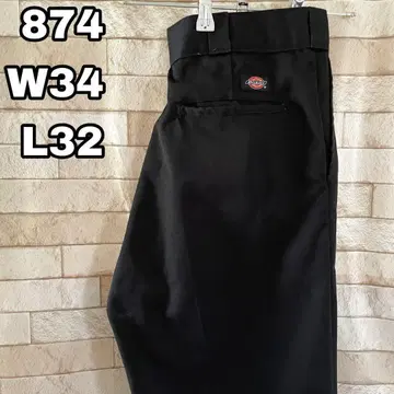 디키즈 워크 팬츠 874 자수 블랙 34 x 32