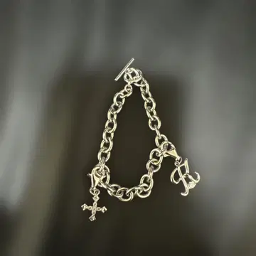 실버 925 크로스 참 팔찌 탈부착 가능 팔찌