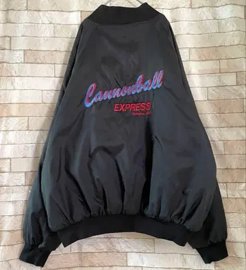 바시티 자켓 나일론 자켓 안감 퀼팅 자수 블랙 4XL