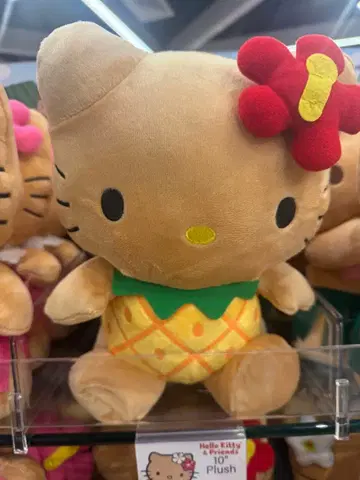 신사이즈! 10인치 하와이 한정판 일광화상 키티 봉제 인형 파인애플