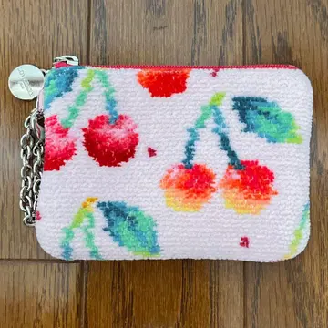 페이러 체리 도트 키&카드 파우치