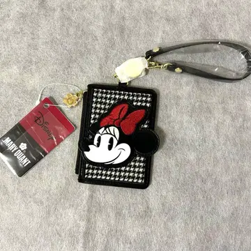 마리콴트 디즈니 미니 교통카드 지갑 패스 케이스 릴 타입 새상품