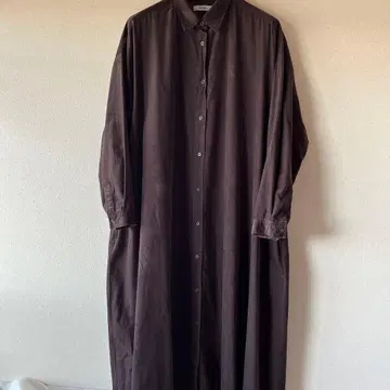 nikoand - 다크 브라운 코듀로이 롱 셔츠 원피스 프리 사이즈