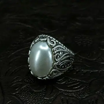 빈티지 실버 펄 레트로 앤티크 반지 반지 12호