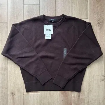 [UNIQLO] 스무스 코튼 크루넥 스웨터 | 브라운 | S