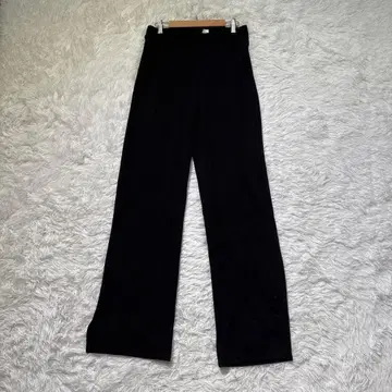 [ 에이치앤엠 ] 리브 니트 팬츠 블랙 M 폴리에스테르 엘라스테인