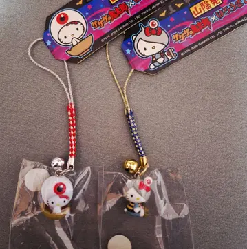 지역 한정 키티 헬로키티 스트랩 산인 게게게의 키타로 하로키티