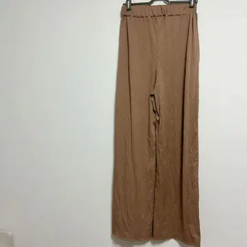 브라운 스트라이프 와이드 팬츠 여성용