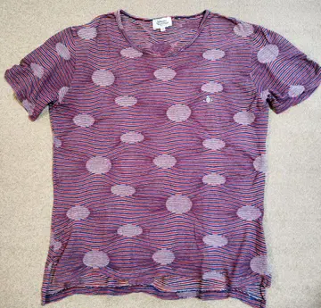 보더 니트 도트 반팔 개성있는