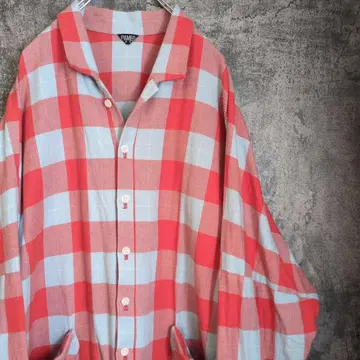 파메오 포즈 체크 무늬 돌먼 슬리브 롱 셔츠 자켓 디자이너