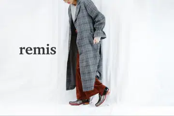 컨디션 최상 remis 코트 체크 무늬 오버 사이즈 루즈핏 종이 택 포함