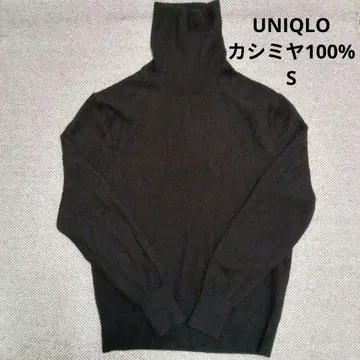 UNIQLO 캐시미어 100 터틀넥 스웨터 니트 블랙