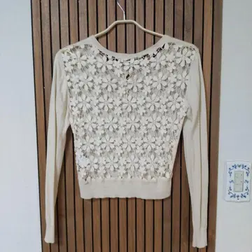 실크 소재 고급 자수 가디건 레이스