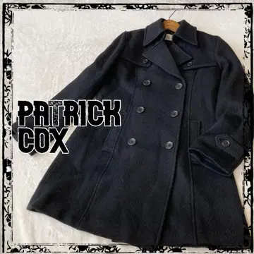 PATRICK COX 울 100% P 코트 두꺼운 원단 큐프라 안감 블랙