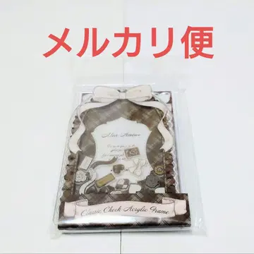 후쿠야 아크릴 프레임 클래식 체크 브라운