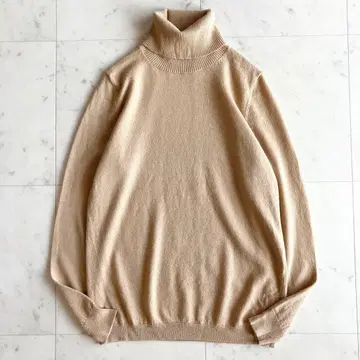 띠어리 럭스 캐시미어 터틀 풀오버 베이지 38