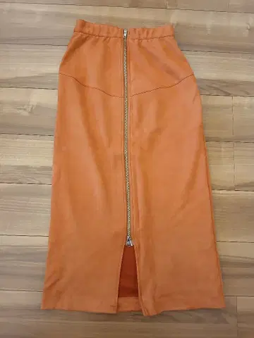 [ 새상품급 ] JEANASIS 오렌지 스웨이드풍 타이트 스커트