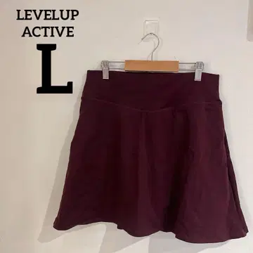LEVELUP ACTIVE [ L ] 버건디 플레어 스커트 스포츠