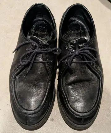 블랙 가죽 캐주얼 슈즈 클레망 파드레