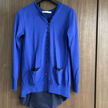 sacai luck 백 절개 디자인 니트 긴팔 2 블루 사이즈 2