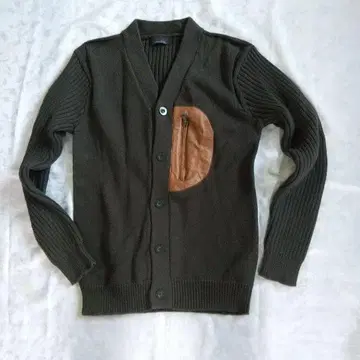 ZARA 가죽 포켓 가디건 자켓 XL
