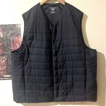 유니클로 WARM PADDED 충전솜 베스트 3XL 네이비